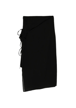 Limi Feu lace-up asymmetric skirt - Black