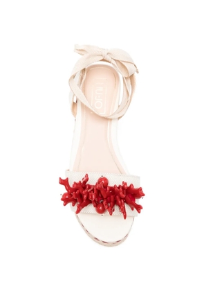 LIU JO Bali 02 coral-detail espadrille sandals - Neutrals