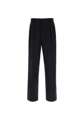 Emporio Armani pleated wool trousers - Blue