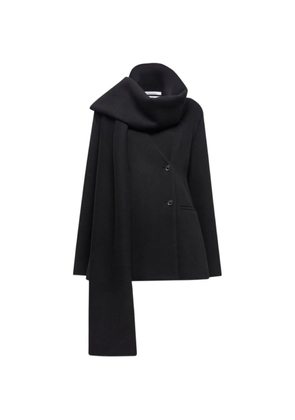Another Tomorrow double-breasted scarf coat - Black