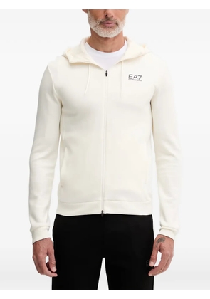 Ea7 Emporio Armani logo-print zip-up hoodie - Black
