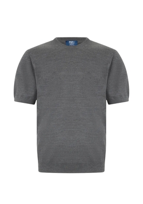 Fedeli short-sleeve knitted T-shirt - Grey