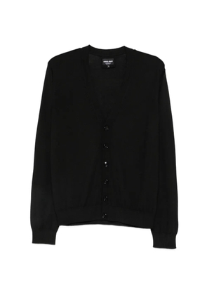 Giorgio Armani V-neck button-fastening cardigan - Black