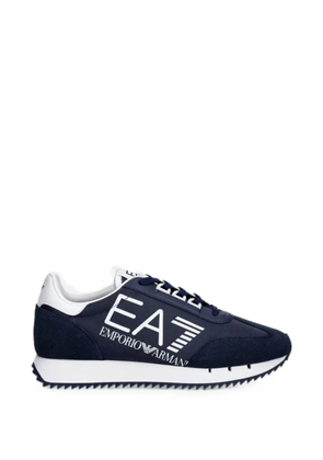 Ea7 Emporio Armani logo-print panelled sneakers - Blue