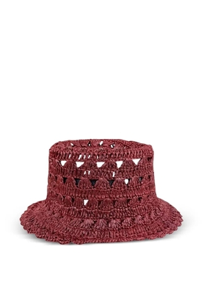 TWINSET crochet-knit bucket hat - Red