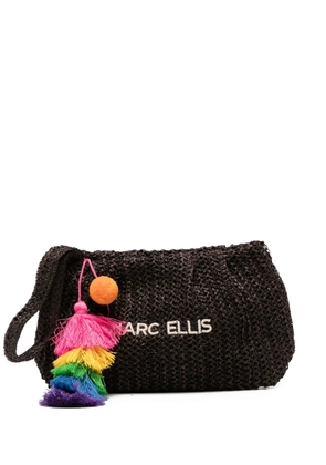 Marc Ellis Buby S. Claire tassel-detail logo-embroidered clutch bag - Brown