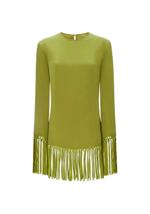 Taller Marmo Claudia fringe-trimmed mini dress - Green