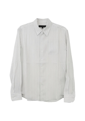 Omar Afridi striped long-sleeve shirt - White