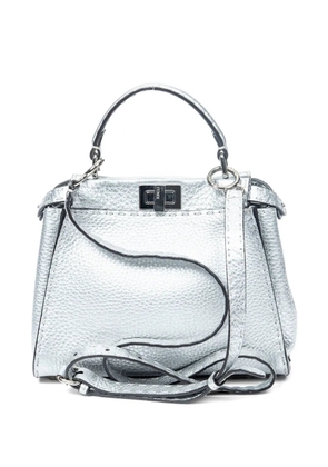 Fendi Pre-Owned Mini Selleria Peekaboo shoulder bag - Silver