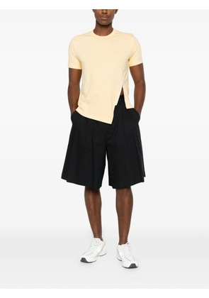 Comme Des Garçons Shirt asymmetric zip-detail T-shirt - Orange