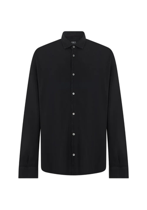 Fedeli long-sleeve button-down shirt - Black