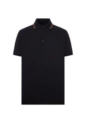 Gucci Web-stripe polo shirt - Black