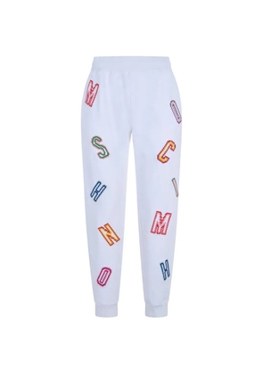 Moschino logo-embroidered track pants - White