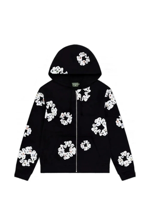 Denim Tears Cotton Wreath rhinestone-studded hoodie - Black