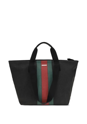 Gucci medium Positano Web stripe tote bag - Black