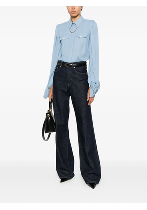 Elisabetta Franchi chain-detail long-sleeve blouse - Blue