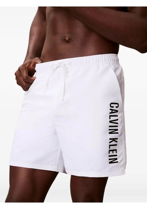 Calvin Klein drawstring beach shorts - White