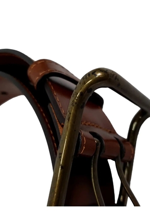 Burberry Pre-Owned Double Holed leather belt - Brown