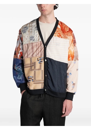 Needles patchwork V-neck shirt jacket - Neutrals