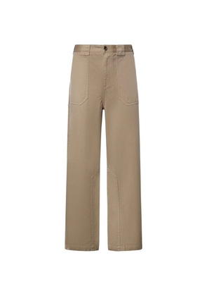 LOEWE logo-patch straight-leg pants - Brown