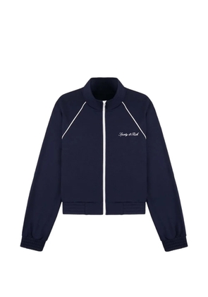Sporty & Rich logo-embroidered piped jacket - Blue