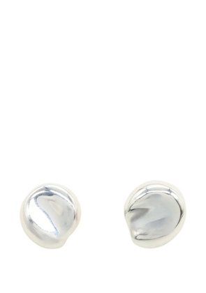 Tiffany & Co Eyewear 2010s Nugget engraved-logo earrings - Silver