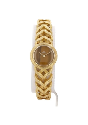 OMEGA 1970s tiger's eye 24mm watch - Brown