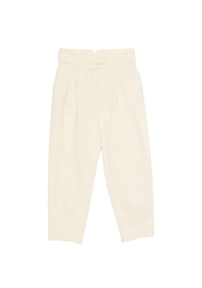 PSOPHIA pleated tapered trousers - Neutrals
