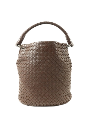 Bottega Veneta Pre-Owned Intrecciato-design bucket bag - Brown