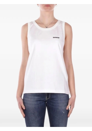 BARROW logo-print cotton vest - White
