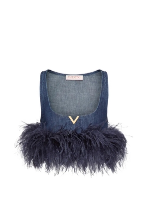 Valentino Garavani chambray denim top - Blue