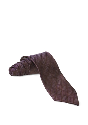 Zilli basketweave silk tie - Red