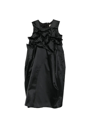 Comme Des Garçons ruffled satin-finish midi dress - Black