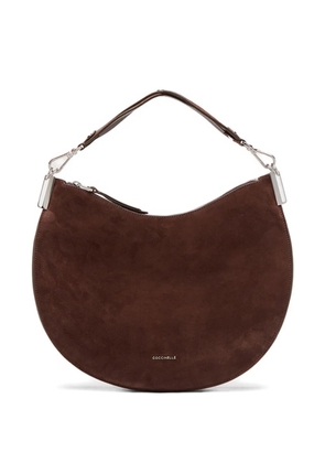 Coccinelle medium Sunup suede shoulder bag - Brown