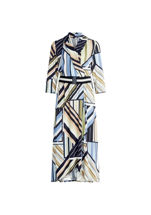 Betty Barclay geometric-print belted dress - Blue