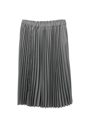 Comme Des Garçons Comme Des Garçons pleated houndstooth midi skirt - Black