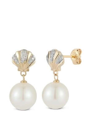 Mateo Petite Venus pearl and diamond earrings - Gold