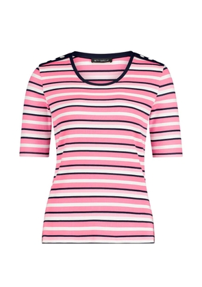 Betty Barclay striped button-detail T-shirt - Pink