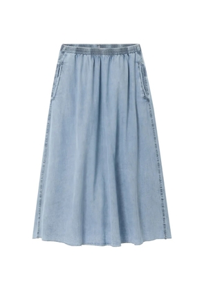 American Vintage Paybou elasticated denim long skirt - Blue