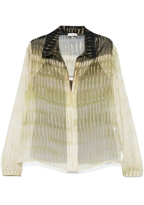 LIU JO printed chiffon blouse - Green