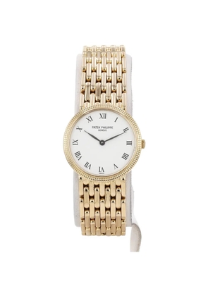 Patek Philippe Pre-Owned 1990s Calatrava Clous De Paris 25mm watch - White