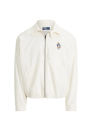 Polo Ralph Lauren bear-embroidered twill jacket - White