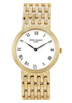 Patek Philippe Pre-Owned 1990s Calatrava Clous De Paris 25mm watch - White