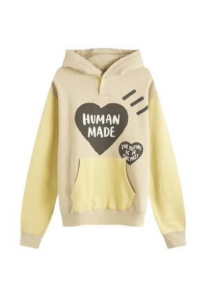 Human Made logo-print colour-block hoodie - Neutrals