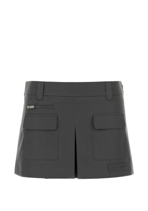 Miu Miu box-pleated mini skirt - Grey