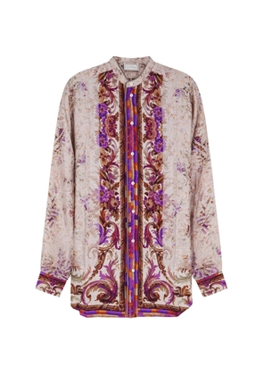 Pierre-Louis Mascia floral-print silk shirt - Pink