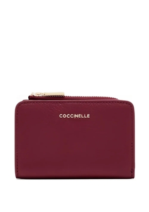 Coccinelle Metallic zip-around leather wallet - Red