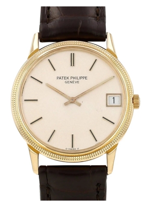 Patek Philippe Pre-Owned 1980s Calatrava Clous De Paris 33mm watch - Neutrals