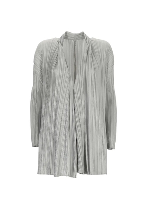 Pleats Please Issey Miyake plissé-effect sweatshirt - Grey