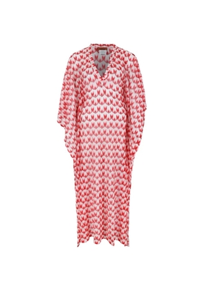 Missoni zigzag-knit V-neck dress - Red